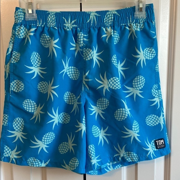Tom & Teddy Blue Pineapple Swim Shorts - Picture 1 of 5